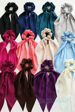 Toka Simit Lastikli Kuyruklu Saten Fular Lastik Toka Saç Aksesuar Krem - Indirimsepeti