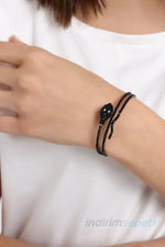 Yılan Figürlü Sarmal Bileklik Ayarlanabilir Yılan Bilezik Taşlı - Indirimsepeti