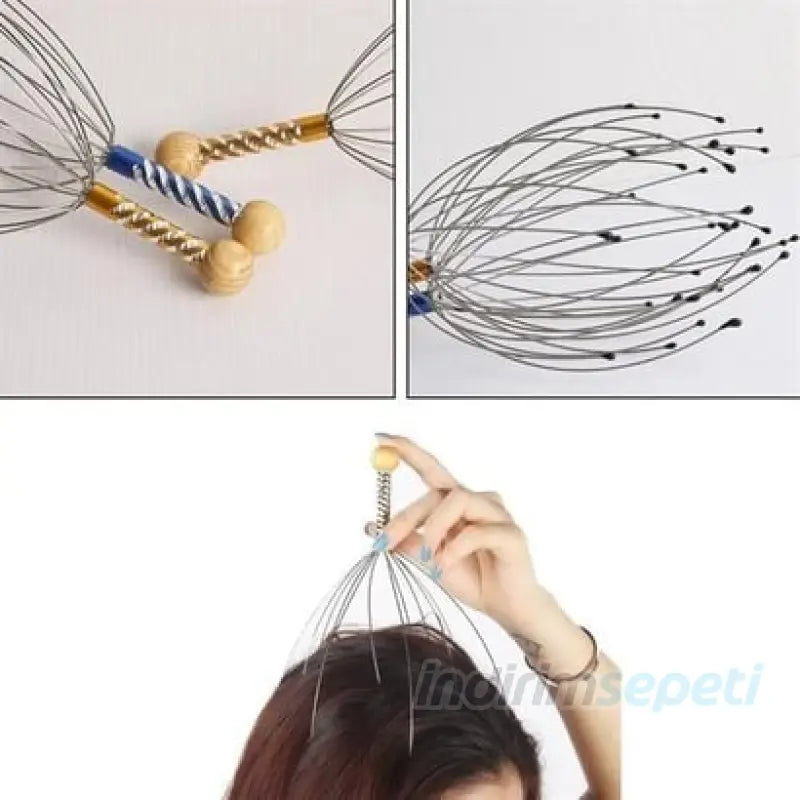 Yumuşak Uçlu Pratik Rahatlatıcı Kafa Kaşıma Teli ve Masaj Aleti - Indirimsepeti